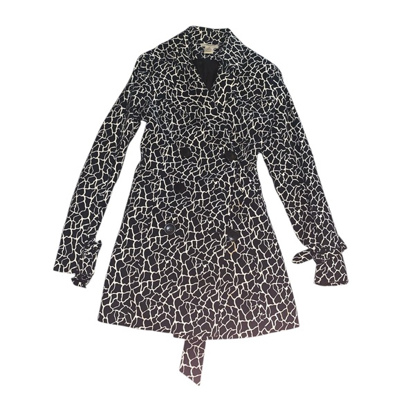 Vertigo Paris Jackets & Blazers - Stylish Black and White Giraffe print Trench Coat